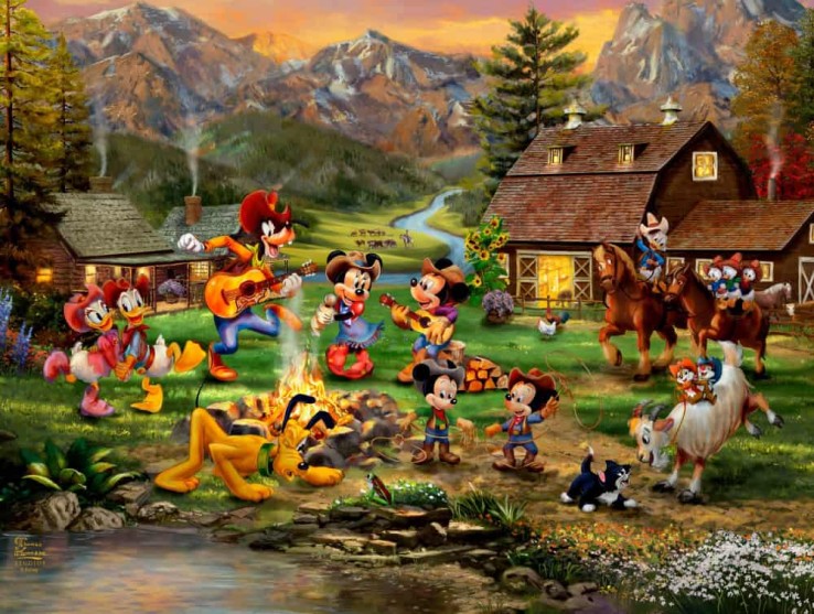 Disney-Mickey-and-Minnie-Rocky-Mountain-Round-Up Painting