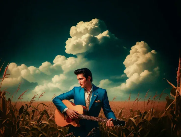 Peace in the Valley Elvis art by Francisco Caballero
