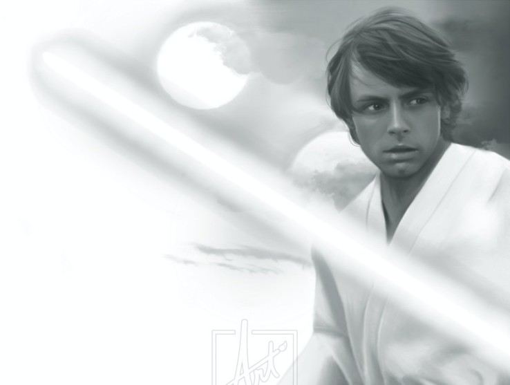 The Son Star Wars Painting of Luke Skywalker™ by Art Brand Studios.