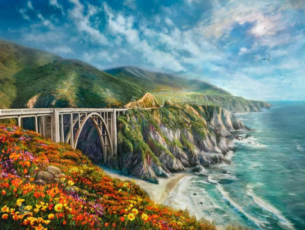 Big Sur Painting by Thomas Kinkade Studios