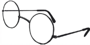 Harry Potter Diagon Alley Estate Edition Sketch of Harry Potter's glasses.