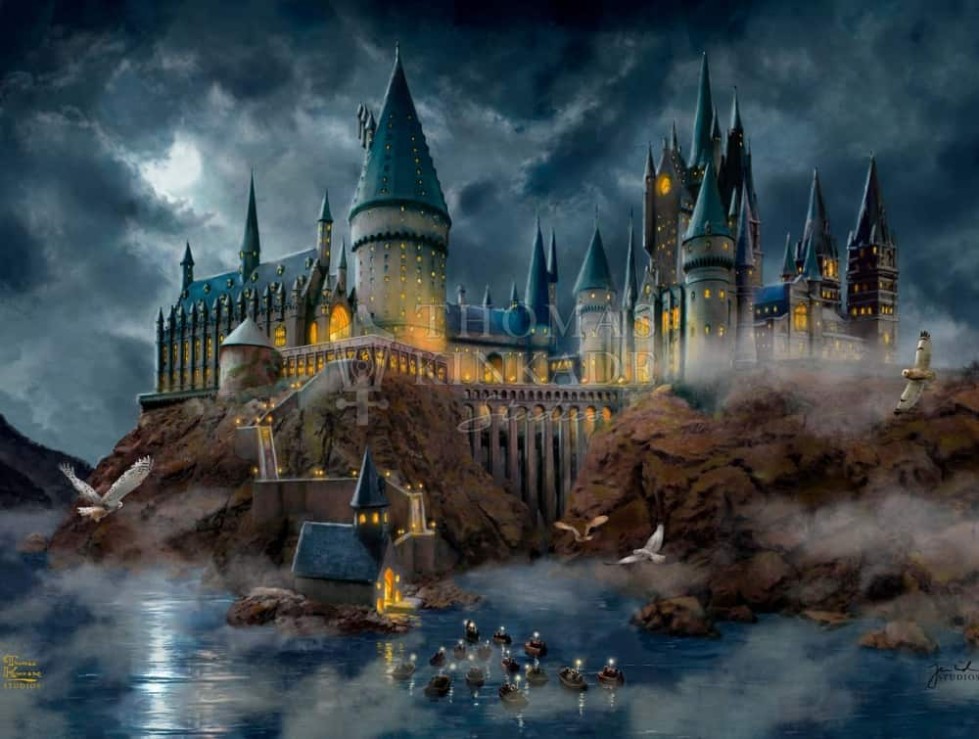 Harry Potter Hogwarts Castle Painting by Thomas Kinkade Studios